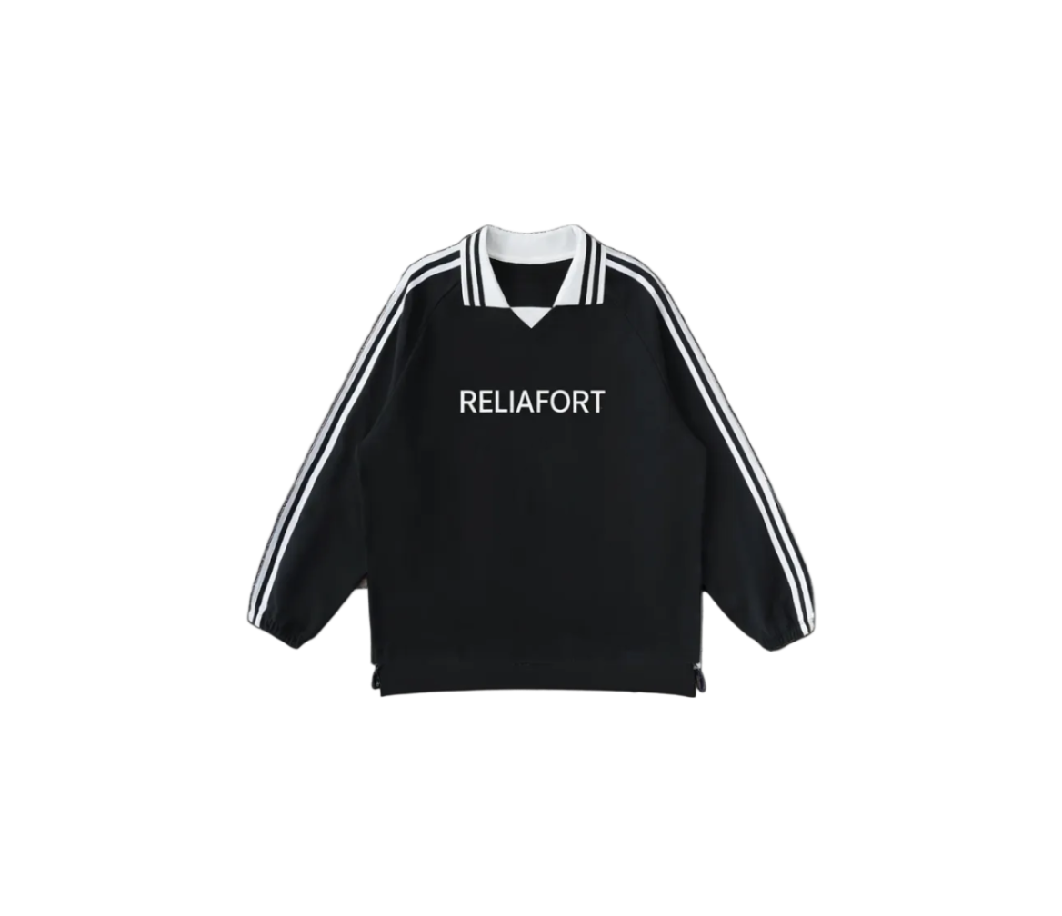 ReliaFort Black Striped Sweatshirt