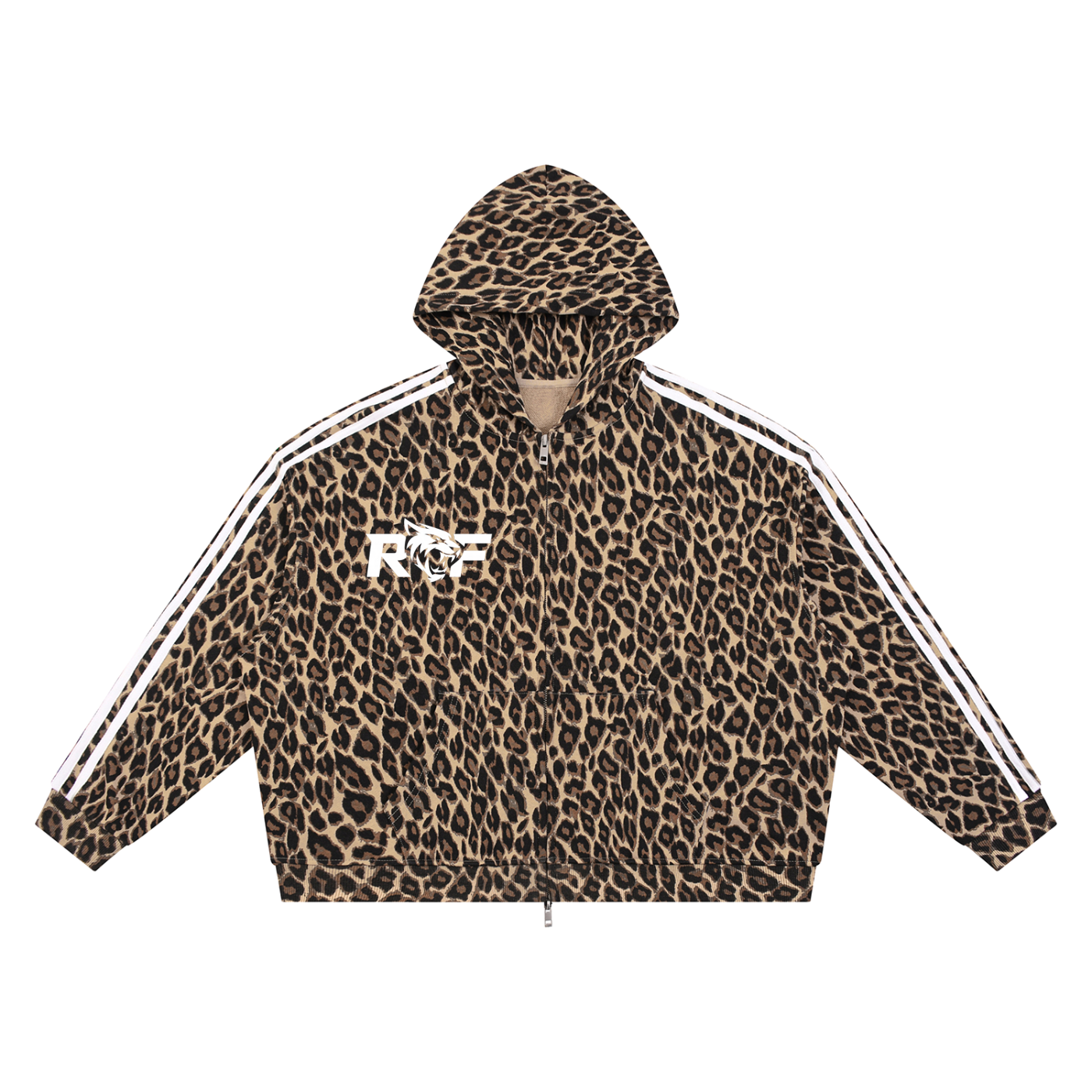 ReliaFort Leopard Zip-Up Hoodies