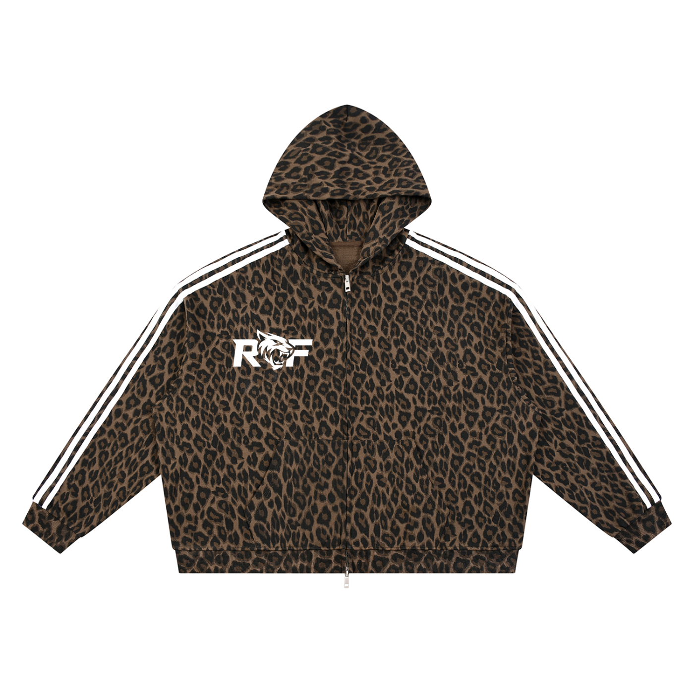 ReliaFort Leopard Zip-Up Hoodies