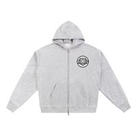 ReliaFort Light-Grey Zip Up Hoodie