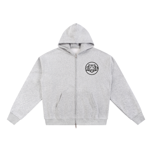 ReliaFort Light-Grey Zip Up Hoodie